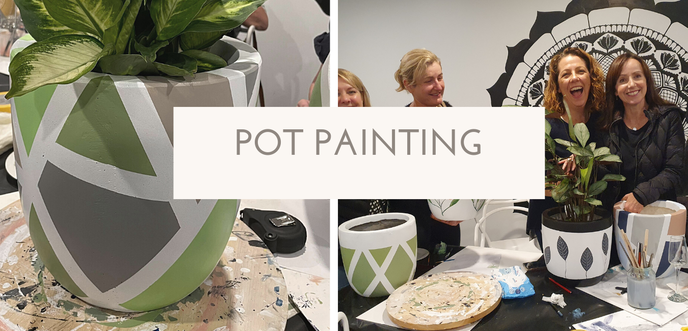 cathy - gray - ink - work - pot - painting - workshop - Adelaide - hills